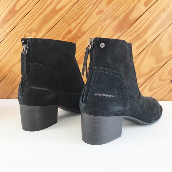UGG Bandara Black Suede Ankle Boot - Picture 8 of 10